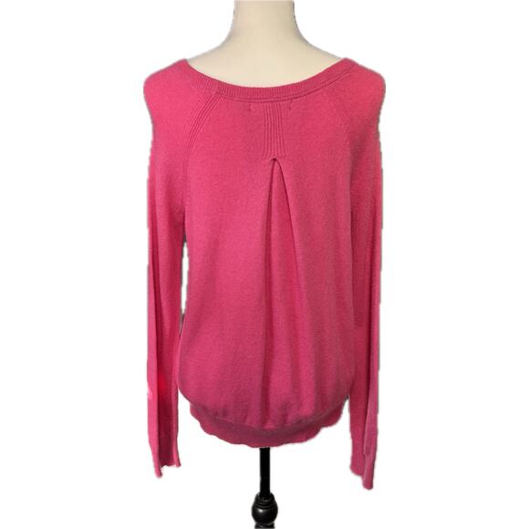 Banana Republic Merino Wool Cashmere Jewel Neck Pullover Sweater Pink Women S - Picture 5 of 9